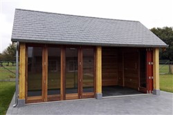 Eiken tuinhuis voorkant